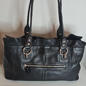 Coach Black Penelope Pebble Leather Shoulder Bag